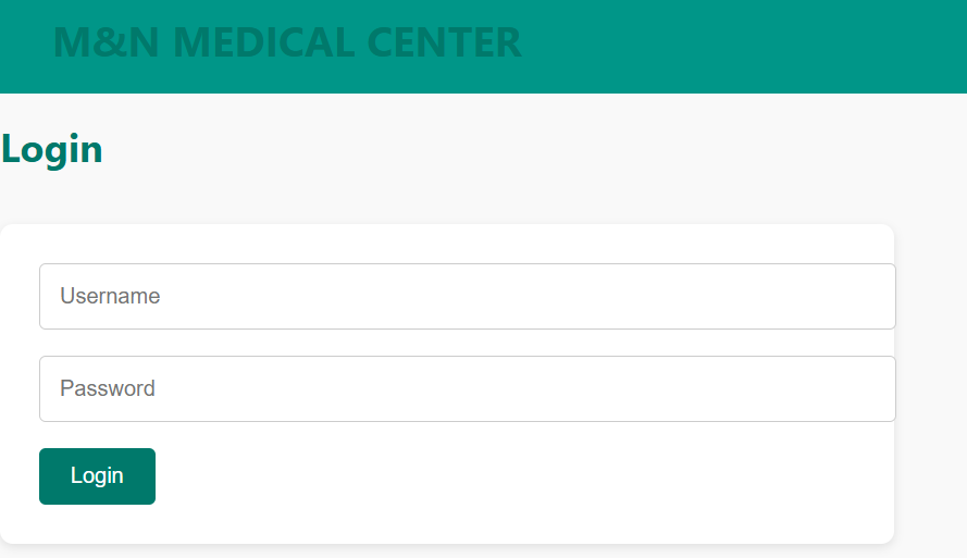 Pharmacy Management System login